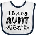 thumbnail image 3 of Inktastic I Love My Aunt Hearts Boys or Girls Baby Bib, 3 of 4
