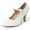 White PU, variant on J. Adams Mary Jane Pumps - Retro Vintage High Heels - Comfortable Oxford Shoes | Polyurethane