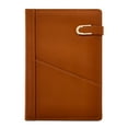 thumbnail image 2 of Pen+Gear Upscale Leatherette Journal, Brown Color, Magnetic Gold Metal Closure, Medium Size, 2 of 6
