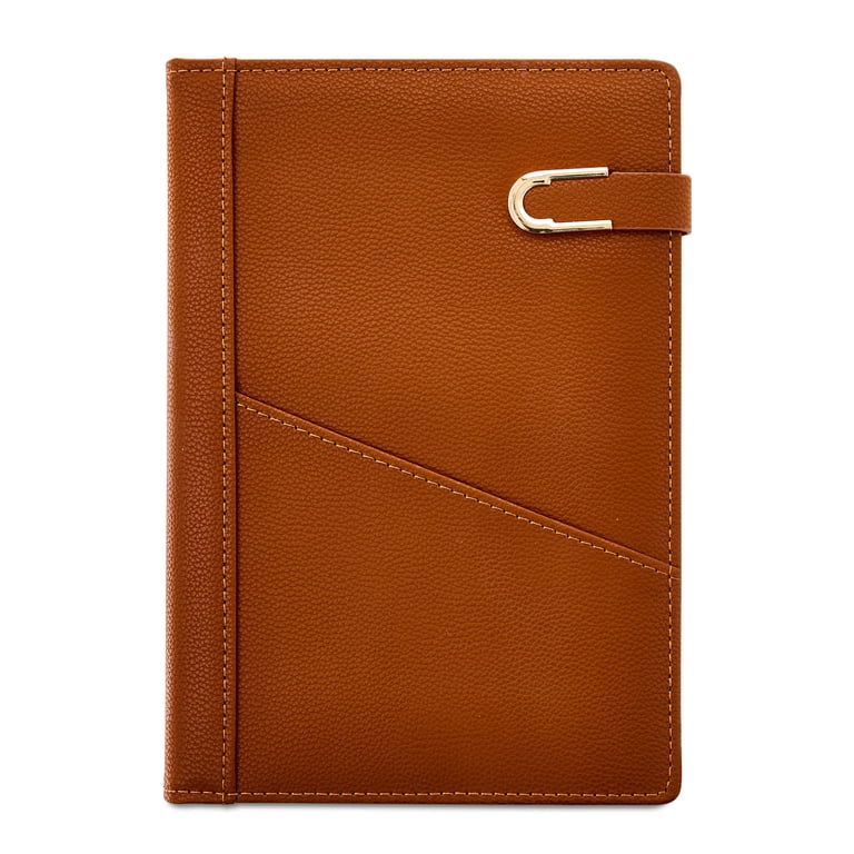 Pen+Gear Upscale Leatherette Journal, Brown, Magnetic Closure photo 2