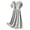Grey, variant on Gyujnb V Neck Ruffled Flutter Short Sleeve Maternity Midi Dress Front Button Empire High Waist Wavy Hem Soft Nursing Gown Discreet Breastfeeding Postpartum Casual Lactation Dress,M