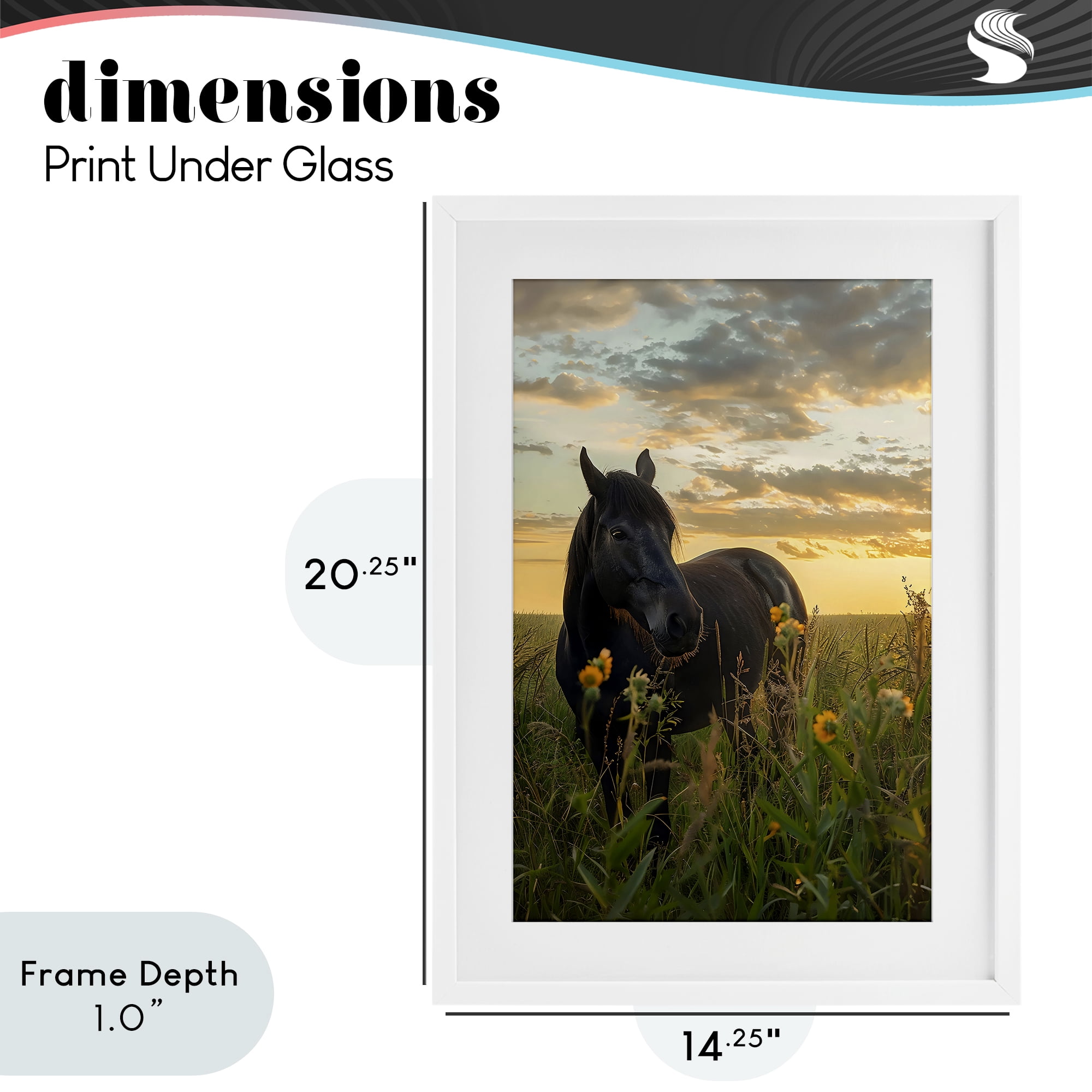 Stupell Industries Standing In Field Of Flowers White Framed Print Under Glass, design by Creative Studio