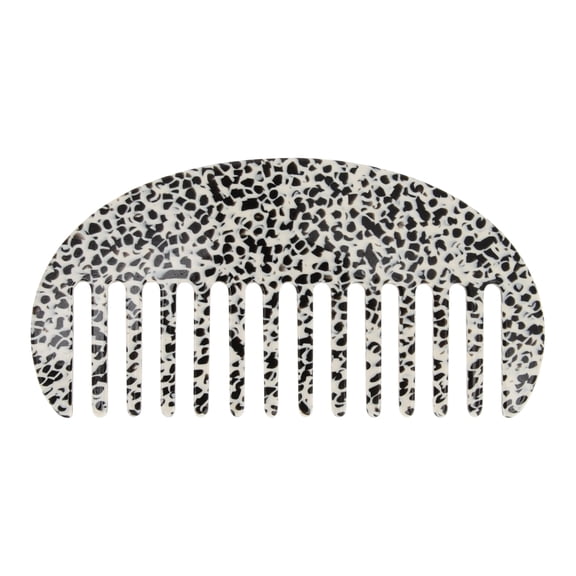 Unique Bargains 1 Pc Spotted Pattern Hair Comb Black Acetate Sheet