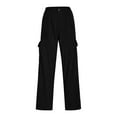 thumbnail image 6 of DPTALR George Men's Cargo Pants，Soft Cotton with Deep Pockets and Belt，for Work and Travel,Black,Big and Tall Men XL, 6 of 6