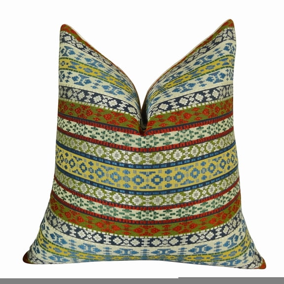 Plutus Fun Stripes Handmade Throw Pillow-Color:Multi,Size:12" x 25"