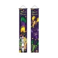 thumbnail image 2 of Mardi Gras Decorations Mardi Gras Banner New Orleans Party Decorations Mardi Gras Porch Sign Hanging Welcome Sign Garland for Home Masquerade Party Outdoor Indoor Decor, 2 of 6