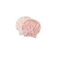 thumbnail image 1 of Toallas de secado de cabello, paquete de 2, turbante de microfibra de secado rápido con botón para cabello largo., 1 of 5