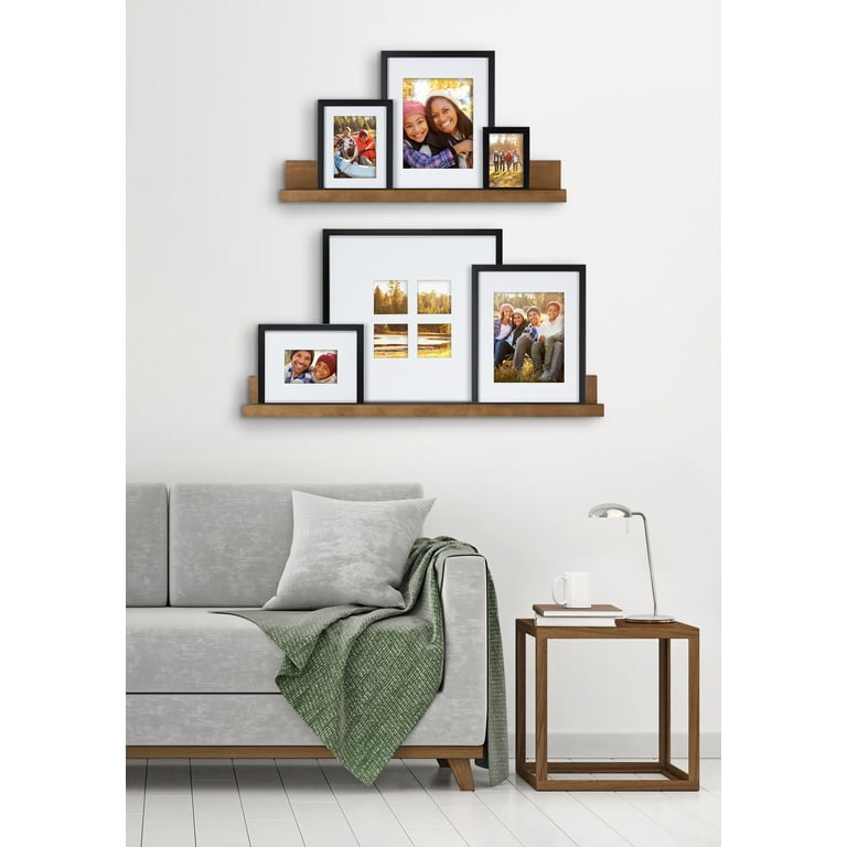 8 Piece Syston Gallery Picture Frame Set Three Posts Teen Color Black