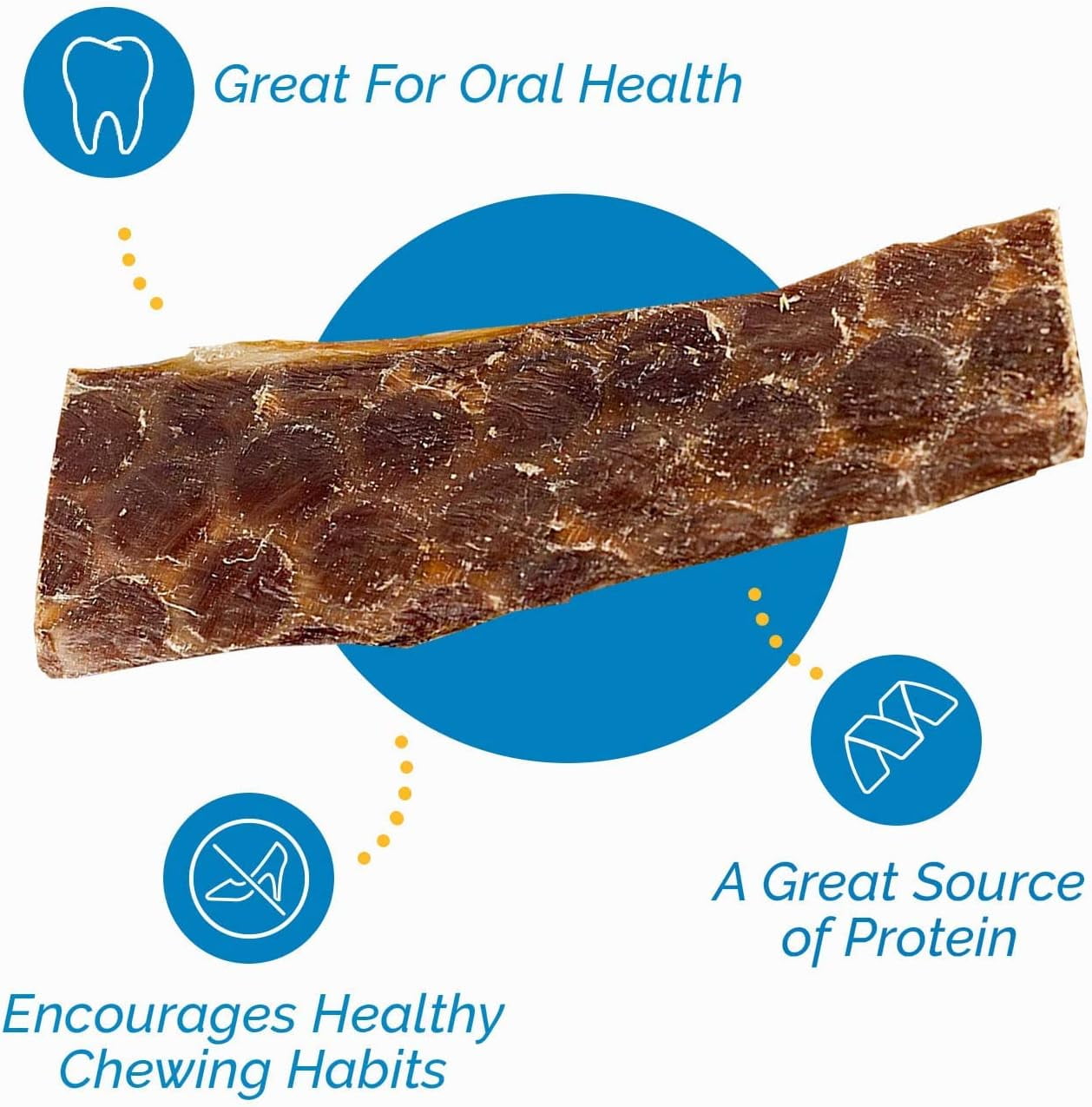 Beef Esophagus Gullet Jerky Dog Chews 6" (25 Count) - Beef Dog Treats by 123 Treats