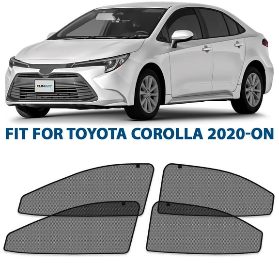 CLIM ART Magnetic Car Window Shades for Toyota Corolla 2020-2026 Sedan, Sun Blocker Curtains, Side Window Covers, Car Accessories for Camping, Privacy Protection - MS0038