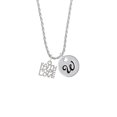thumbnail image 2 of Delight Jewelry Silvertone Faith Hope Love Silvertone Script Initial Disc - W - Charm Necklace, 20"+3", 2 of 4