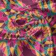 thumbnail image 5 of Ambesonne Abstract Valance Pack of 2, Caleidoscope Inspired Art, 54"X12", Hot Pink Orange, 5 of 5