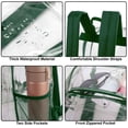 thumbnail image 4 of Clear Transparent Heavy Duty Waterproof Stadium Approved Unisex Backpack with Colored Trim and Mesh Side Pockets in Green, 4 of 9