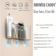thumbnail image 2 of 2 Pcs Adhesive Mount Cabinet Door Organizer Wall Mounted Bathroom Organizers and Storage Bins Plastic Stackable Shower Caddy Hanging Floating Shelves for Narrow Space, 2 of 7