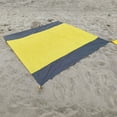 thumbnail image 5 of Blueek Portable Sandproof Beach Blanket - Tear-Resistant Picnic Mat, Quick-Dry Outdoor Camping Mat for 4-6 People with Stakes(79x83 inch), 5 of 6