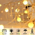 thumbnail image 2 of Dinohhi Outdoor/Indoor String Lights, 6M 40 LEDs Waterproof, Battery Operated, 8 Modes with Timer Remote Control, for Garden, Wedding, Party, Christmas, Halloween Decoration (Warm White) [Energy Class, 2 of 7