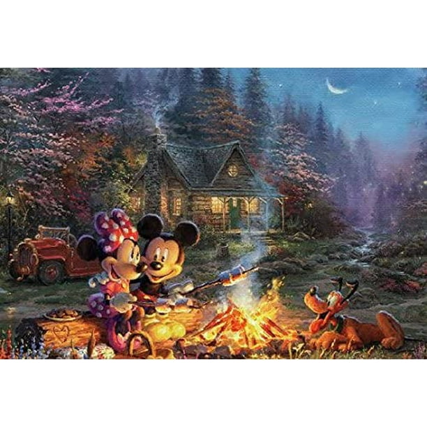 Ceaco Thomas Kinkade The Disney Collection Mickey and Minnie Sweetheart