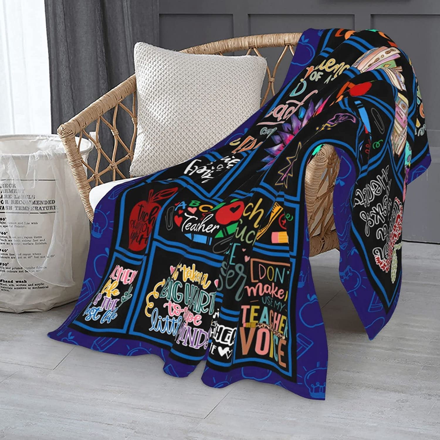 Teacher Gifts Blanket,Teacher Appreciation Gifts Throw Blanket,Teacher Gifts for Women Blankets Throws,Mentor Gift Ideas,Best Teacher Gifts on Birthday Thanksgiving Teachers'' Day 60"x50"