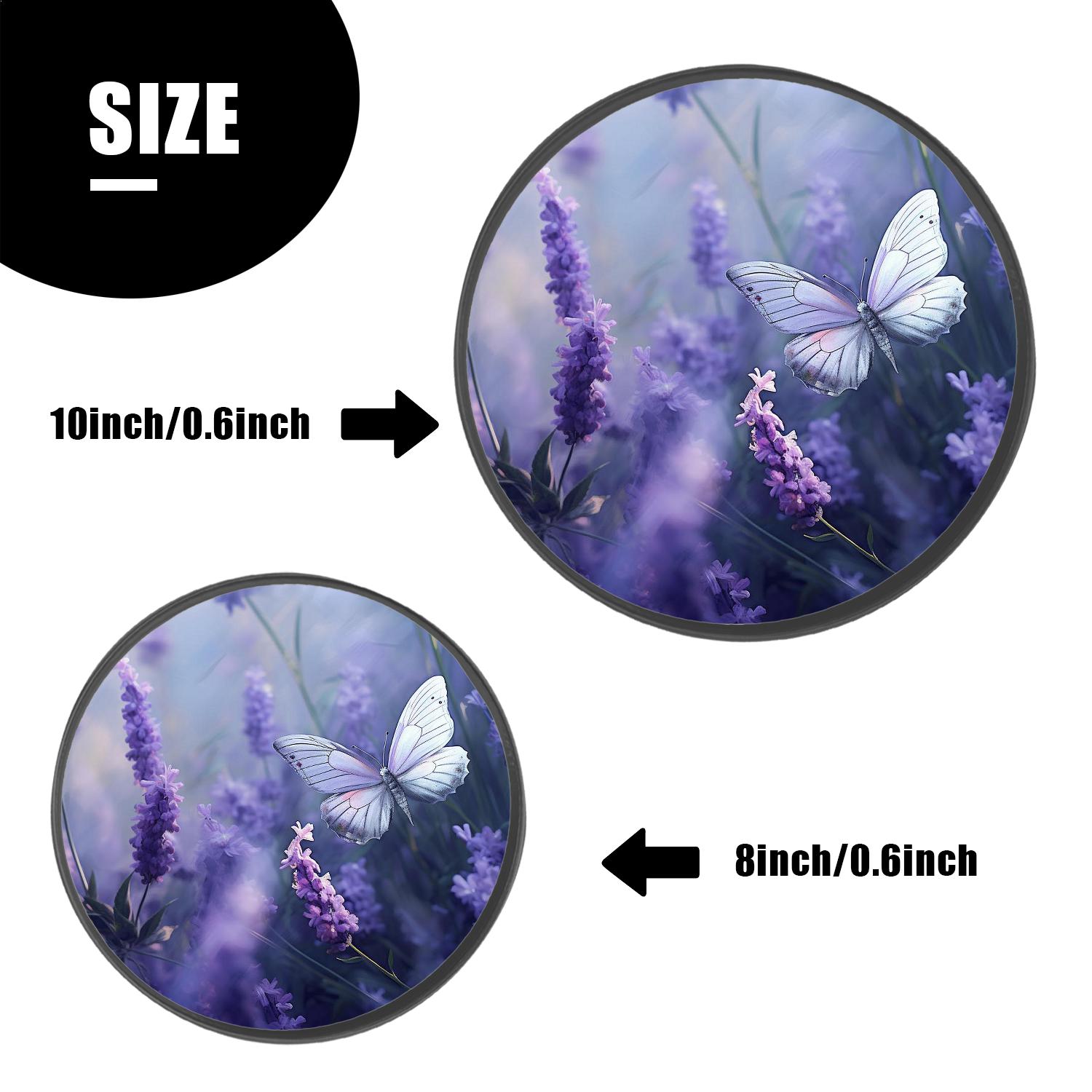 Metal Stove Burner Covers 4 Pcs ,glowing purple butterfly wings Amazing, Round Round Stove Burner Covers 8Inch And 10Inch