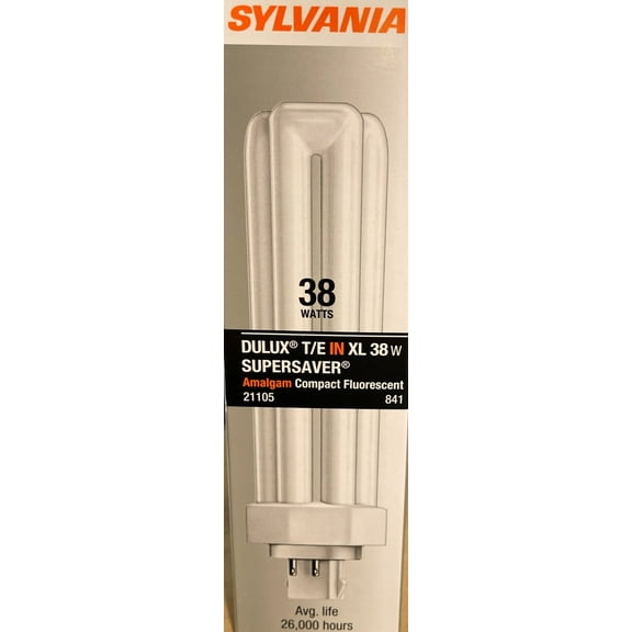 (10 pack) Sylvania 21105 - CF42DT/E/IN/38W/841/SS/ECO Triple Tube 4 Pin Base Amalgam Compact Fluorescent Cool White Light Bulb