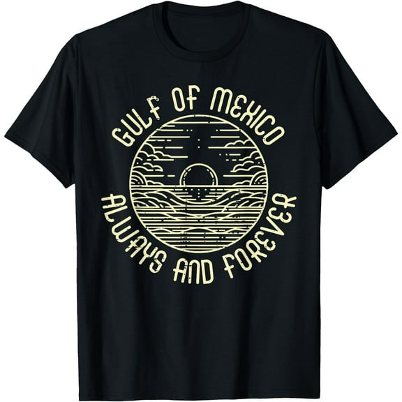 Gulf Of Mexico Always Forever Mexican Men Women Kids T-Shirt,Black tee