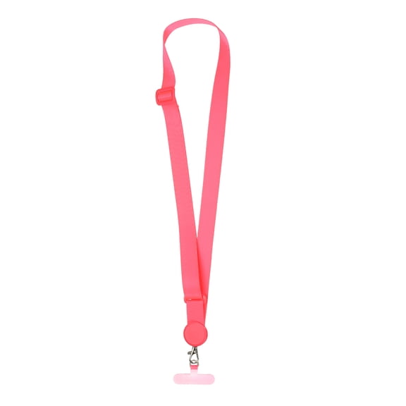 Uxcell Adjustable Phone Lanyard, 1 Pack Polyester Crossbody Phone Strap Universal Cellphone Lanyard with Patch Neck Strip for Most Smartphones, Rose Red