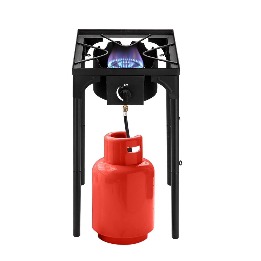 Oufan 75000 BTU Portable Gas Camping Stove, Outdoor Propane Burner with 20psi Regulator, High Pressure Single Cooker Camp Cooking Home Brewing