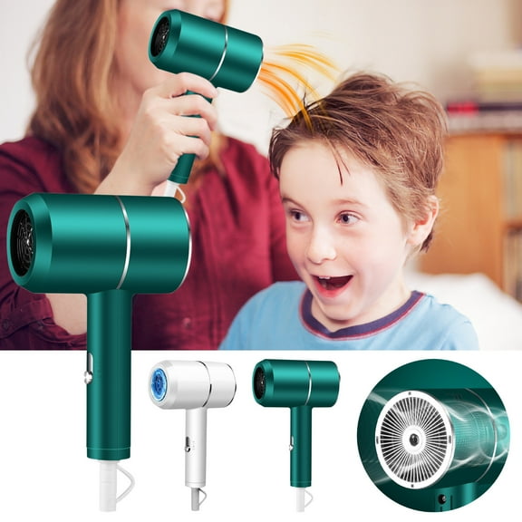 High Power Silent Hair Dryer Fast Drying with Two Speed Settings Quiet Lightweight Hair Dryer for Women and Children 110V American Standard Cylinder Design Christmas Gift