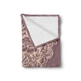 thumbnail image 2 of Vintage Woman Soft Flannel Fleece Throw Blanket, Woman Silhouette with Flowered Hair Style Abstract Beauty Image, Cozy Plush for Indoor and Outdoor Use, 50" x 60", Mauve Taupe and Beige, by Ambesonne, 2 of 5