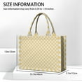 thumbnail image 3 of Large Capacity Tote Bag,Yellow and White Checkerboard Pattern Handbag Fashion Luxury Tote Bag,15.7"x13"x 5.1" Inches,Laptop Compatible, 3 of 6