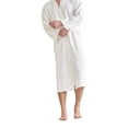 thumbnail image 4 of TowelSoft Unisex Men's Waffle Weave Kimono White Bathrobe (One Size), 4 of 5