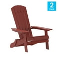 thumbnail image 5 of Flash Furniture Charlestown Folding Adirondack Chair - Red - Poly Resin - Indoor/Outdoor - Weather Resistant - Set of 2, 5 of 14