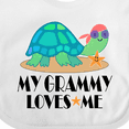 thumbnail image 4 of Inktastic Grammy Loves Me Grandchild Turtle Boys or Girls Baby Bib, 4 of 4