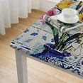 thumbnail image 4 of BANET  Table Cloths  Decorative Washable Rectangle Tablecloth Table Cloth, Dining, Kitchen, Parties &amp; Camping, Faience - Spring/Summer white, 4 of 7