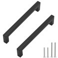 thumbnail image 1 of Tiradores para gabinete Redunest de acero inoxidable negro mate 192 mm, 1 of 7
