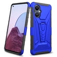 thumbnail image 4 of For T-Mobile OnePlus N20 5G Belt Clip Holster Kickstand Shock Proof Phone Case Cover with Tempered Glass Screen Protector - Blue, 4 of 6