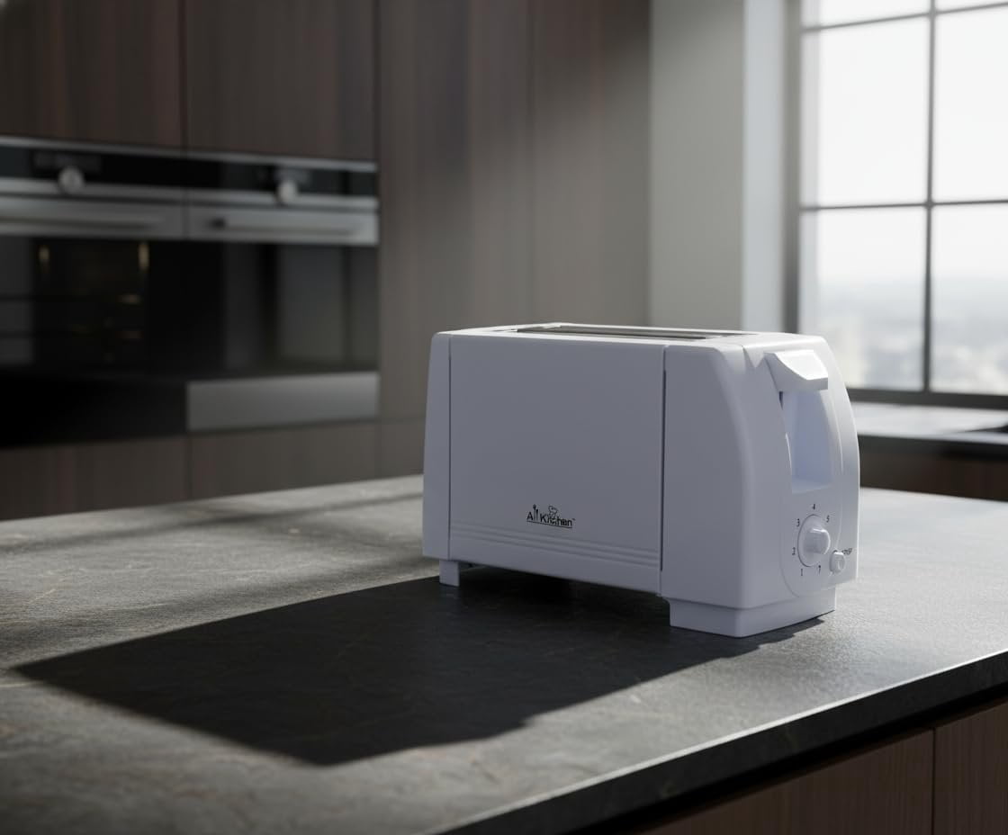 J&V TEXTILES Cool Touch Toaster with 6 Temperature Settings & Extra Wide 1.25" Slots for Bagels, Waffles, Specialty Breads, Puff Pastry, Snacks, ETL Certified, 2 Slices White