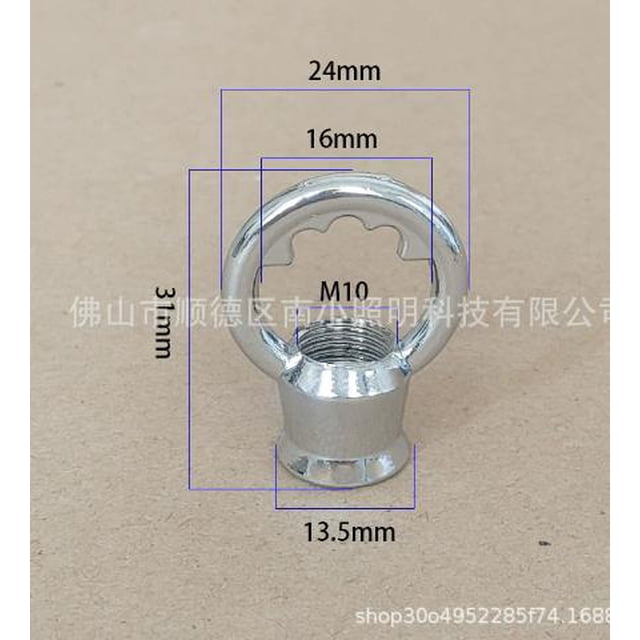 BRIGHTFUFU 6 ganchos de anillo con rosca M10 de alta resistencia para colgar lámparas colgantes, accesorios de metal para lámparas de araña y de techo.