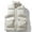 White, variant on Timoontee Men's Puffer Vest Warm Thickened Padded Vest Coat Casual Comfy High Neck Waistcoat Sleeveless Jacket Vest Solid Zip Up Quilted Vest Winter Vest White XXXXL
