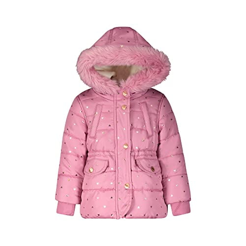 Carter s Girls Heavyweight Winter Jacket Coat Pink Gold Hearts 2T