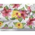 thumbnail image 3 of Soimoi White Cotton Duck Fabric Leaves & Floral Print Fabric by the Yard 42 Inch Wide, 3 of 3