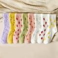 thumbnail image 6 of Xfvqtps Womens Cute Socks Coral Fleece Strawberry Fruits Embroidery Mid Tube Thickened Comfortable Soft Cozy Indoor Sleep Warm Winter Fluffy Socks White, 6 of 7