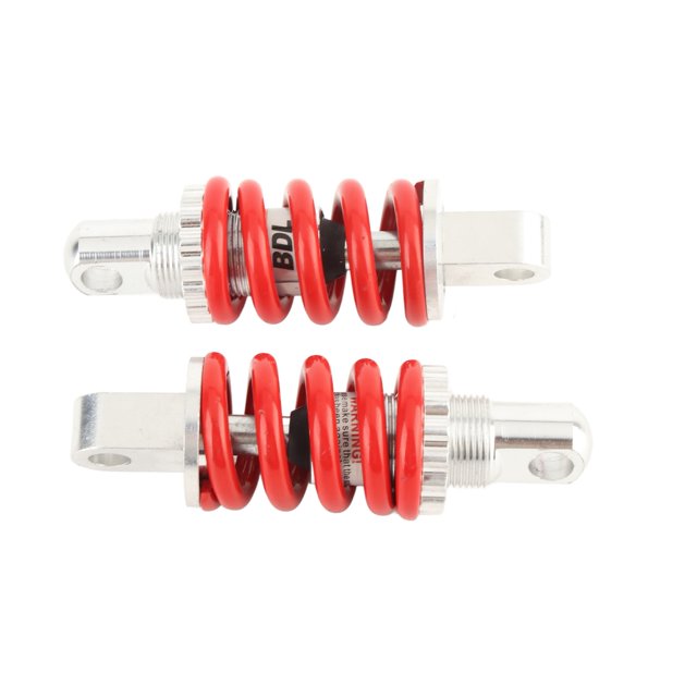 Rear 2Pcs Rear Spring Assisted Shock Absorber Aluminum Alloy Adjustable for ATV Scooter 100mm