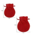 thumbnail image 3 of 10pcs Small Velvet Jewelry Pouch Drawstring Bags for Gifts Ring Earrings Candy Display Storage Business Selling Packaging Supply Rose red 7X9cm, 3 of 6