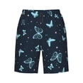 thumbnail image 6 of KLL Beautiful Butterflies Men's Casual Summer Beach Shorts Hawaiian Shorts with Pockets-Large, 6 of 6
