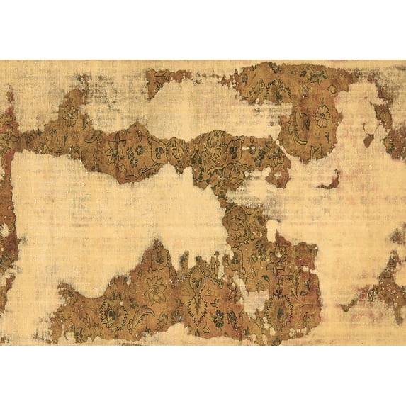 Ahgly Company Indoor Rectangle Abstract Brown Modern Area Rugs, 7' x 10'