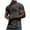 Dark Gray, variant on WREESH Men's Zip Henley Shirts Slim Short Sleeved Casual Sports Solid Color Tops Gray