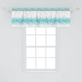 thumbnail image 2 of Ambesonne Abstract Window Valance, Floral Classic Design, 54" X 18", Teal Turquoise White, 2 of 3