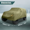 thumbnail image 6 of Unique Bargains Car Cover for Jeep Wrangler JK 4 Door 2007-2017 Waterproof Sun Protection Dark Green 193"x74.8"x59", 6 of 6