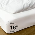 thumbnail image 2 of Hitime Waterproof Mattress Protector King Size, Breathable Cooling Bed Mattress Cover with Deep Pocket Plastic Mattress Protector Fitted 6"-15"(Microfiber, Twin XL 39"x80"), 2 of 7